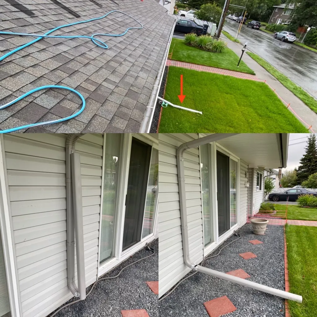 Gutter cleaning service completed in Palmer AK