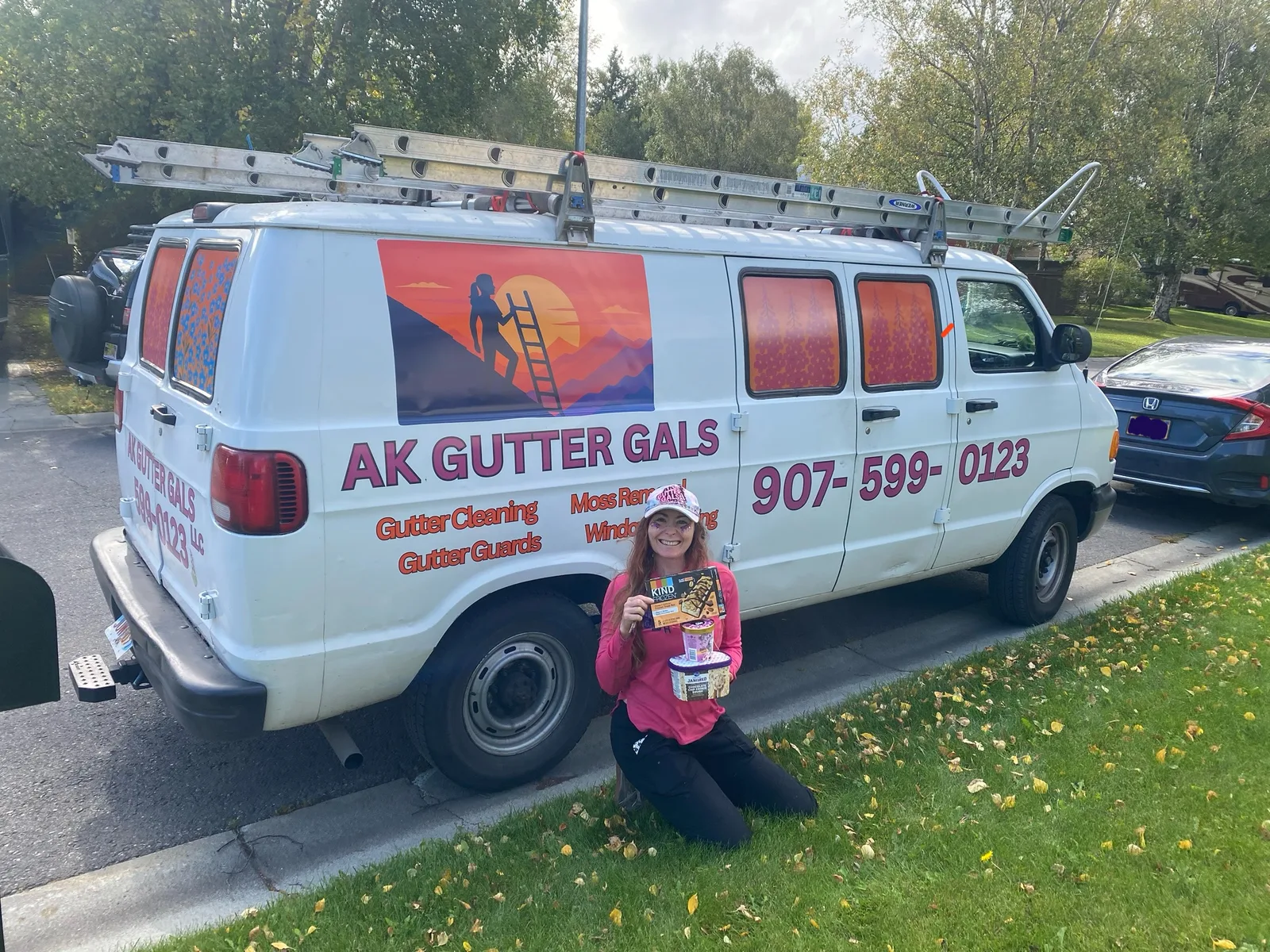 AK Gutter Gals branded service van